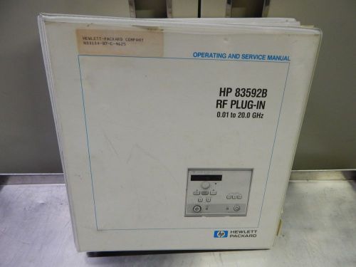 Hewlett Packard 83592B Operations and Service Manual w/ schematics