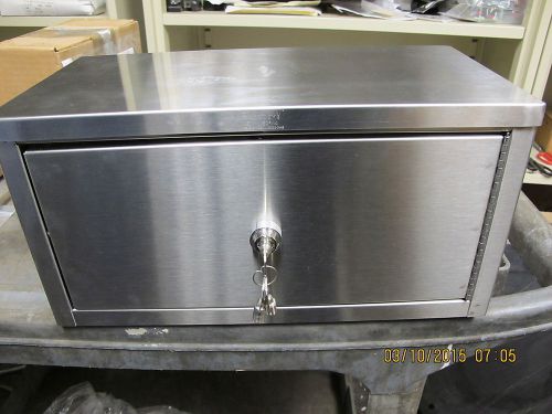 Narcotic cabinet stainless steel gun safe double door &amp; lock 8”x16”x8” harloff for sale