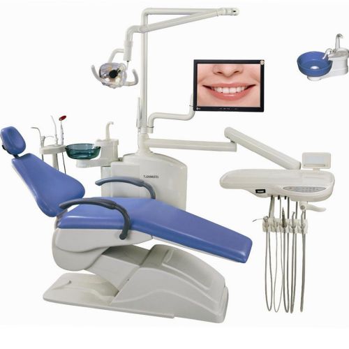 Dental unit chair fda approved e5-1 model computer controlled with hard leather for sale