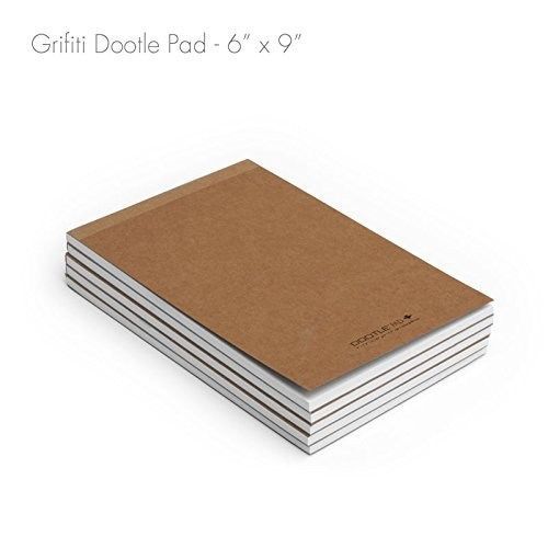 Grifiti dootle pad 6&#034; x 9&#034; junior legal 5 pack brown craft art cover fits doo... for sale