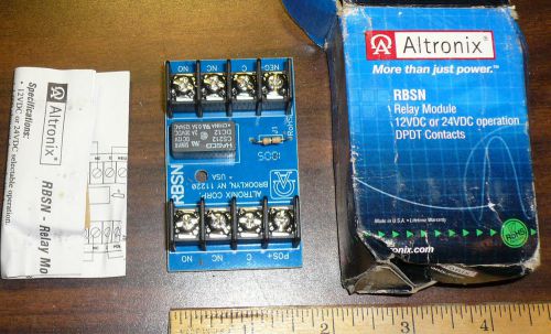 NIB Altronix RBSN Relay Module,12-24 VDC,DPDT Contacts Lifetime Warranty