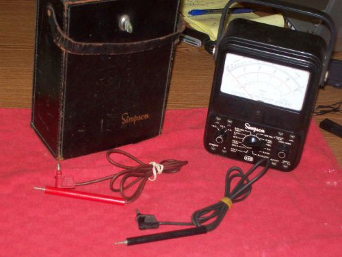SIMPSON 260 SERIES 6 VOLT-OHM MULTI-METER W/CASE &amp; LEADS**UNTESTED NEEDS BATTERY
