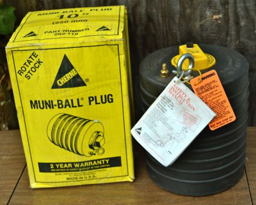 Cherne 10&#034; muni-ball plug Sewer with bypass