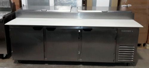 Used beverage-air dp93 93&#034; three door pizza prep table for sale