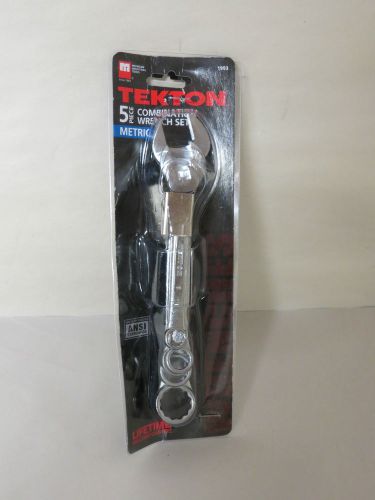 NEW TEKTON 1992 5 PIECE COMBINATION WRENCH SET - METRIC