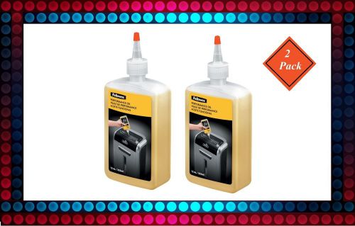 Fellowes shredder cutter oil lube lubricant 12oz bottle w/ extension nozzle 2pk for sale