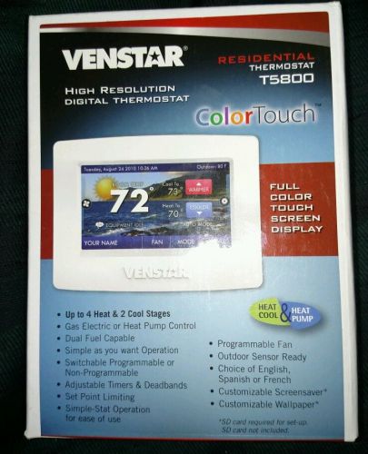 NEW Venstar T5800 ColorTouch Programmable Touch Screen Digital Thermostat