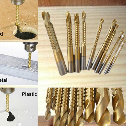 10pc Ti Woodworker Saw Drill Bit Cutter Tool Hole Saw Tooth Holesaw Drill 3-13mm