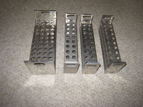 Stainless steel test tube rack holder  boekel set of 4 for sale