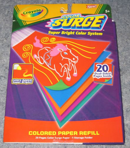 Crayola Color Surge Paper Refill 20 sheets New in Package - Free Shipping!