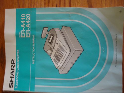 Sharp Electronic Cash Register Manual ER-A410 - ERA420