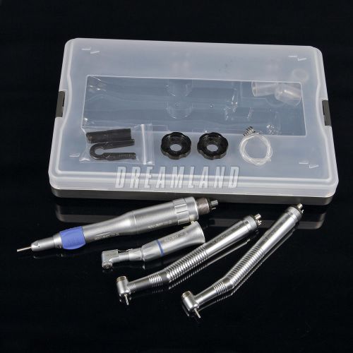 Nsk style dental contra angle straight handpiece set+2x high speed handpiece 4ho for sale