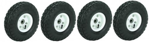 New Set of 4 10&#034; Pneumatic Knobby, All-terrain Tires for dolly, wagon or go cart