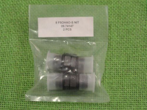 NEW-2 Pc-PARKER 8 F5OHAO-S NIT 3/4-16 Pipe&amp;Port Straight Thread Union 8 F50HAO-S