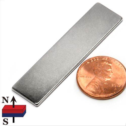 New n45 2&#034;x1/2&#034;x1/16&#034; ndfeb neodymium block rare earth magnets 4 pc pack set for sale