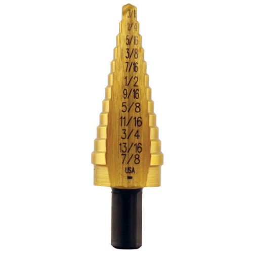Unibit 15102 #2T TiN Step Drill, Size Range: 3/16&#034; to 1/2&#034;