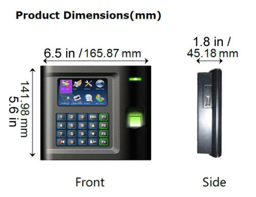 TriPoz US10C Fingerprint + RFID Time Clock, Plus Time and Attendance Software