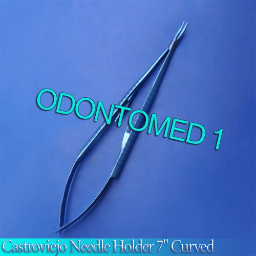 Castroviejo Needle Holder 7&#034; Curved With Lock Titanium Surgical Instruments