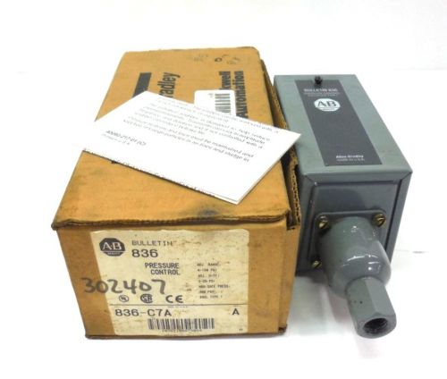 ALLEN BRADLEY PRESSURE SWITCH 836C7A, SERIES A, ENCLOSURE TYPE 1,150 PSI, USA