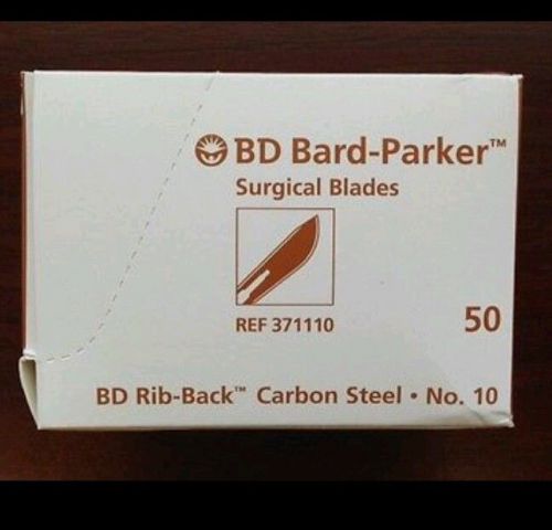 BD Bard Parker 371111 Surgical Blades Sz 10 carbon steel Box of 50