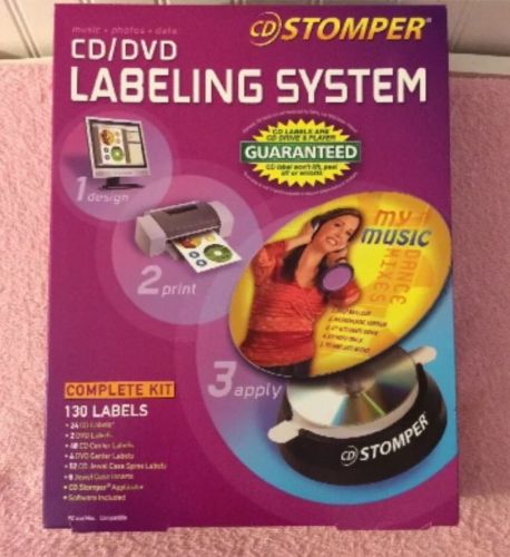 CD/DVD Stomper Labeling System (Complete Kit) Open Box. Unused!
