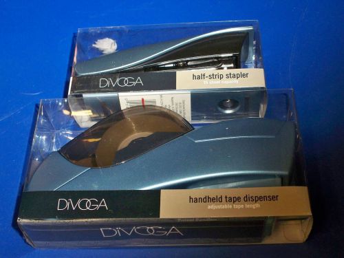 DIVOGA Half-strip Stapler (1) and Handheld Tape Dispenser (1)    NEW Other