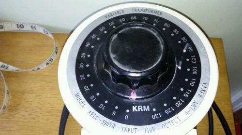 KRM Variable Transformer Contact Voltage Reg AEEC-590VR Input 110V Output 0130V