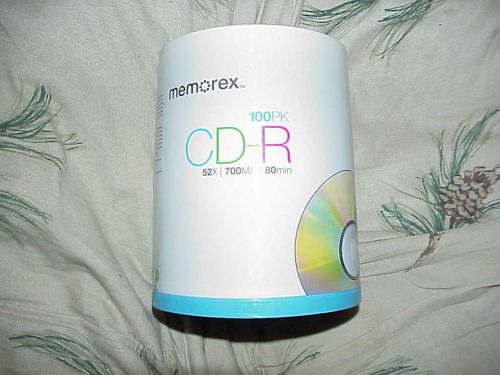 100 Pack Spindle Memorex CD-R CDR 52X 700MB 80 Minutes Save $4.00 If You Buy 2