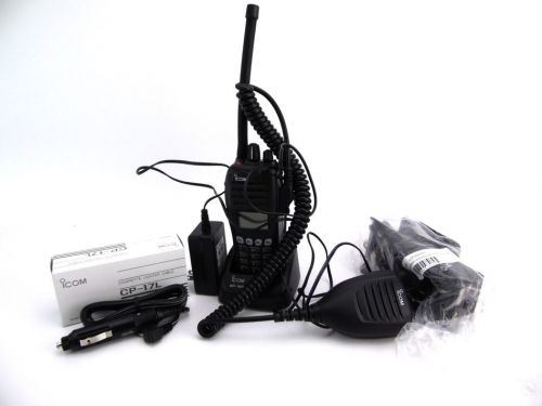 ICOM IC-F3161DT Black Portable Handheld Transceiver Radio W/ Accessories