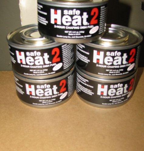 5 Chafing Dish Fuel Cans Safe Heat 2 Hour Burn Each Screw Top Seal Power Pad LOT