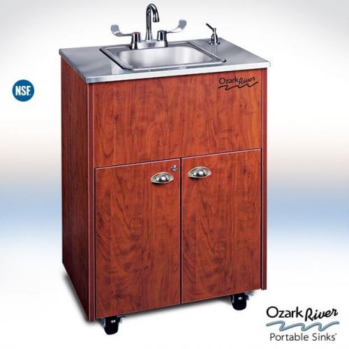Ozark river silver premier 1 series cherry portable sink - adstm-ss-ss1n for sale