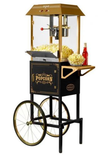 Nostalgia 59&#034; Tall Old Fashioned Movie Time Popcorn Cart Popping Machine