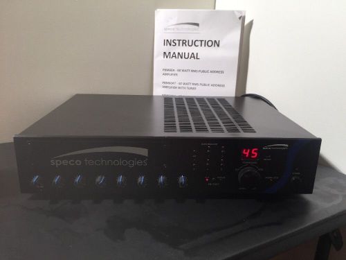 Speco technologies pbm60a 60w rms p.a&gt; mixer amplifier for sale