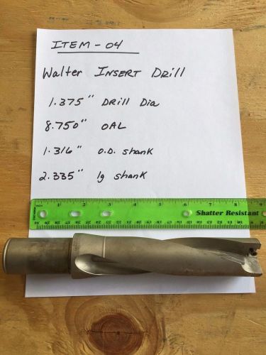 Walter Carbide Insert Drill ; 1.375&#034; dia