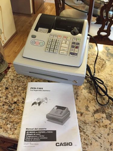 Casio PCR-T265 Cash Register w/ Manual + Key!