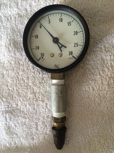 Ashcroft pressure gauge 30-0-30psi/in hg vac vintage rat rod steampunk for sale