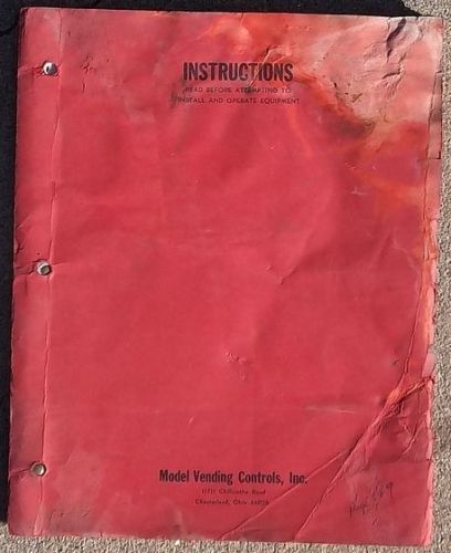1964 Model Vending DBC Dollar Changer Locic Module Mechanism Service Manual