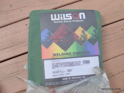 Wilson 5&#039; x 8&#039; CANVAS Welding Curtain,Green Non See Thru,Welder Protection