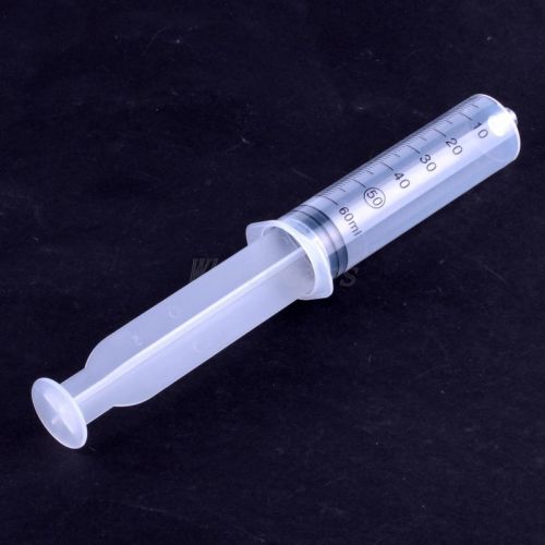 5 x disposable plastic 60 ml injector syringe no needle for lab measuring hpp for sale