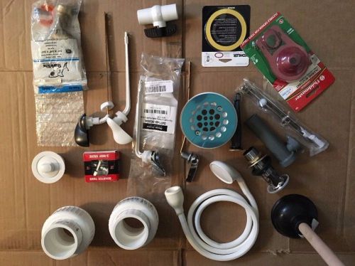 Lot of 16 plumbing items! for use or resale! $180 value! for sale