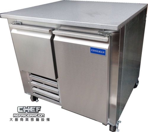 Coolman commercial 1-1/2 door low boy worktop freezer 36&#034; for sale