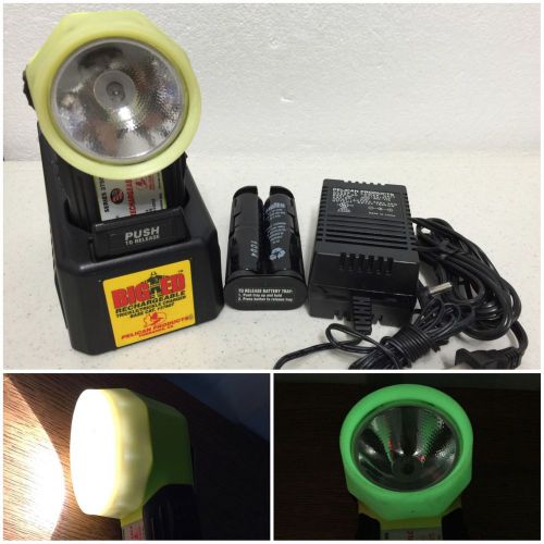 New pelican big ed rechargeable 3750 flashlight w/110v charger,battery,base 3760 for sale