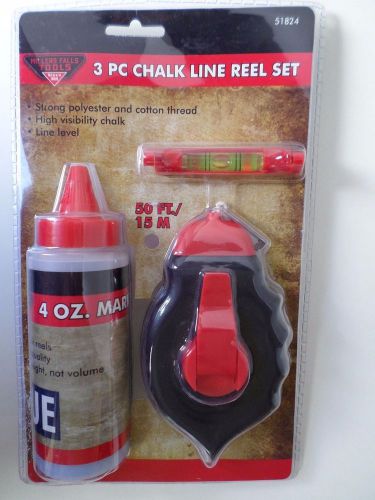 3 pc chalk line reel set 50&#039; by millers falls tools new for sale