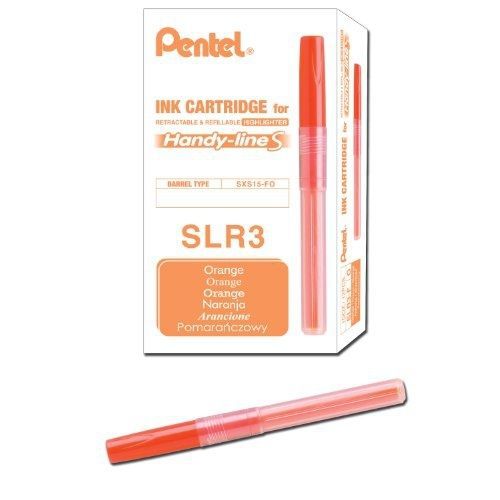 Pentel Refill for Handy Line S Highlighter, Orange Ink, Box of 12 (SLR3-F)