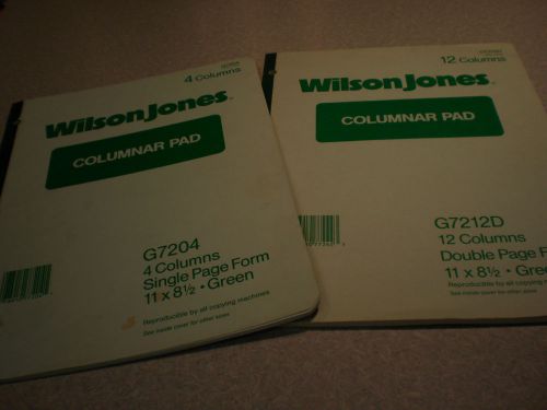 2 wilson jones columnar pads 4 &amp; 12 columns for sale