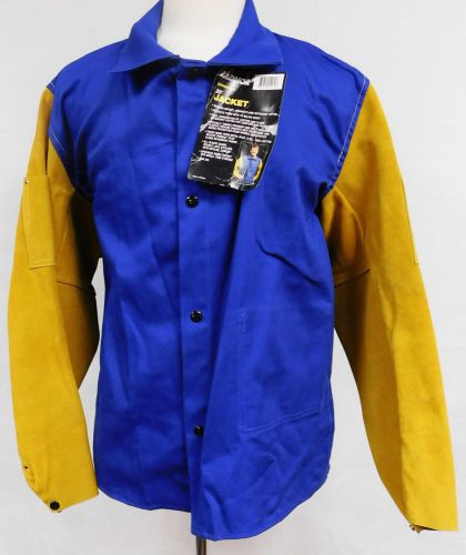 NWT RADNOR Welding Jacket Leather Sleeves Snap Front Flame Retardant 2XLARGE