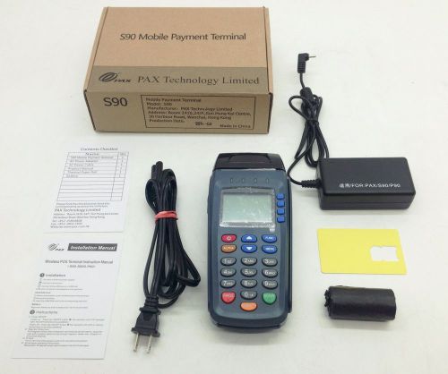 Pax s90 wcdma wireless mobile payment credit card terminal/receipt printer #h for sale