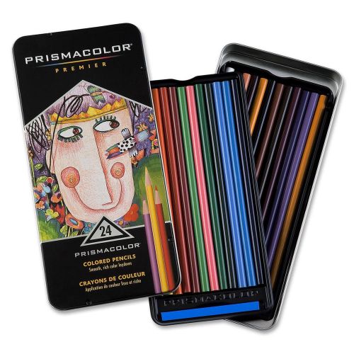 Prismacolor Premier Soft Core Colored Pencil, Set of 24 Assorted Colors 3597T