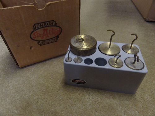 Ohaus Sto A Weigh hooked brass weight calibration set