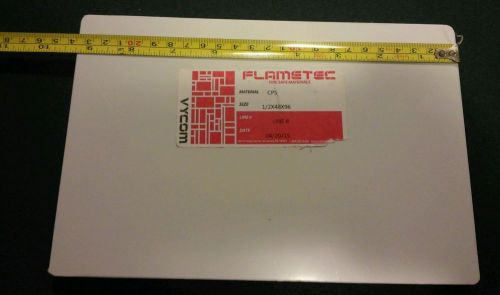 Fire safe cp5 white flametec plastic polypropylene sheet 0.5&#034;x 9&#034;x6&#034;; two pieces for sale